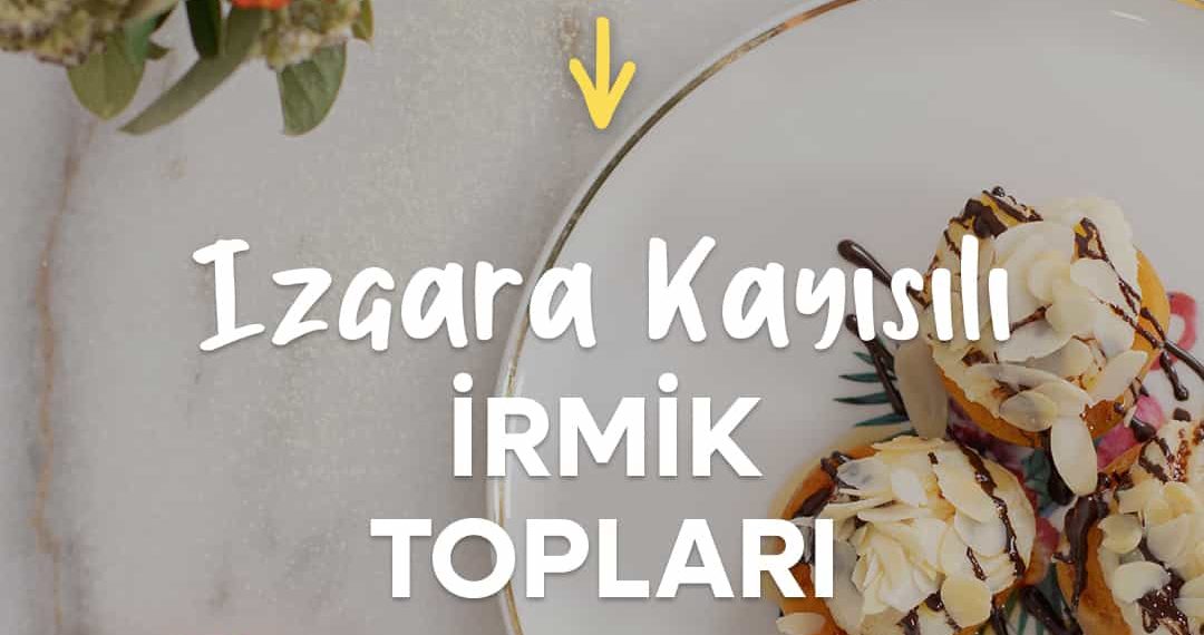 tabağın içindeki ızgara kayısılı irmik topları
