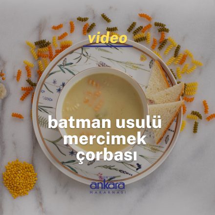 Kasenin içerisindeki batman usulü mercimek çorbası