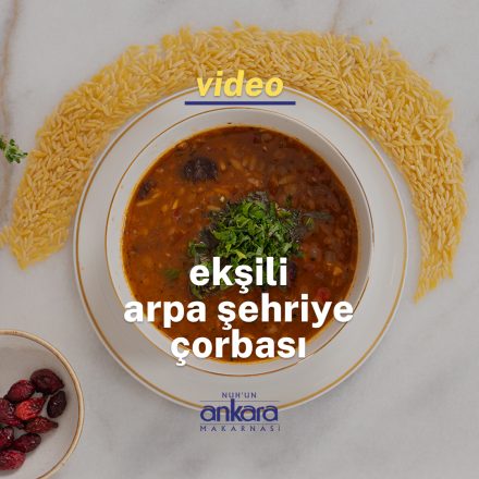 Kasenin içindeki Ekşili Arpa Şehriye Çorbası