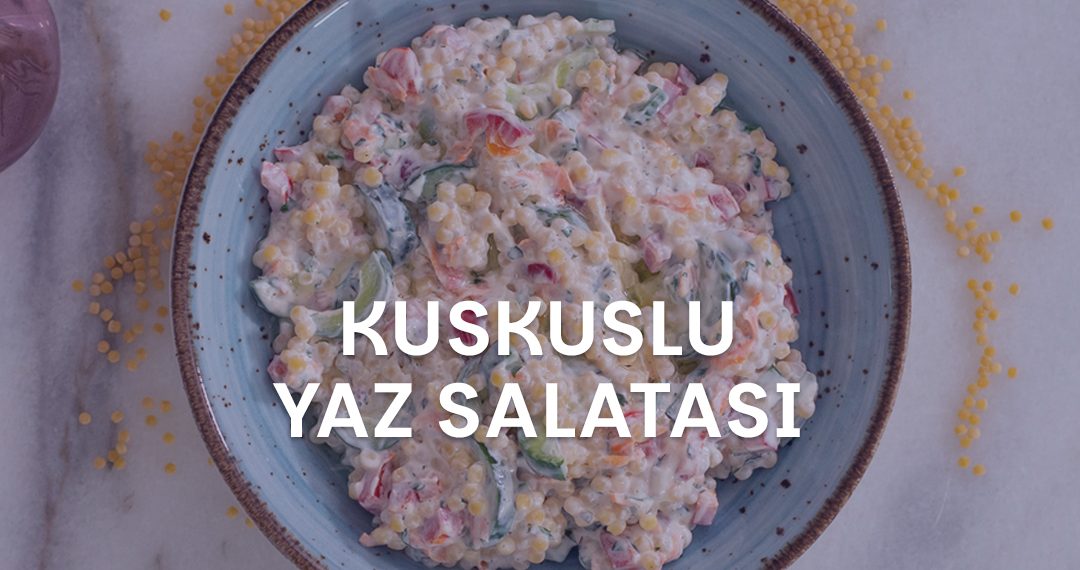 Tabağın içerisindeki kuskuslu yaz salatası