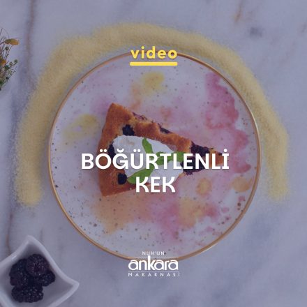 Tabağın Üzerinde Nane ve Krem Şantiyle Süslenmiş Böğürtlenli Kek