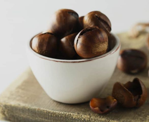 tabağın içindeki kestaneler