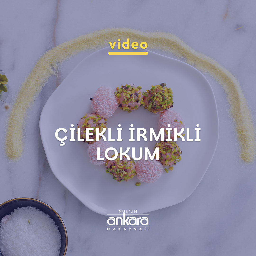 Çilekli İrmikli Lokum